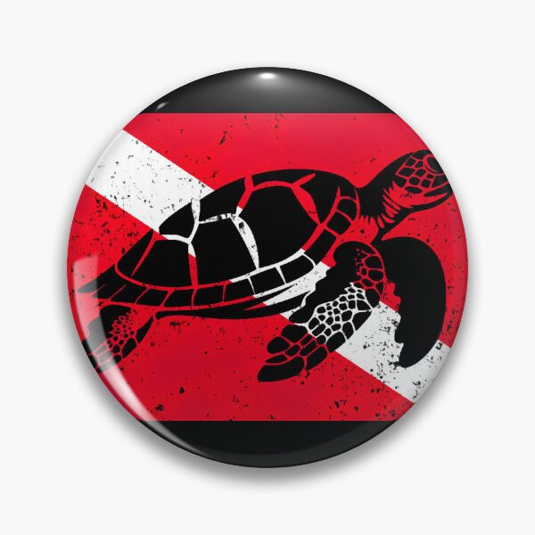 Item preview, Diving Flag and Sea Turtle designed and sold by Yogimeister.