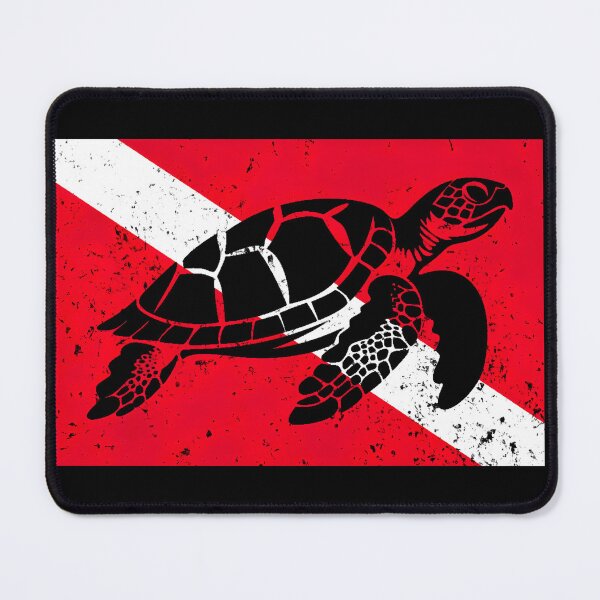 Item preview, Diving Flag and Sea Turtle designed and sold by Yogimeister.