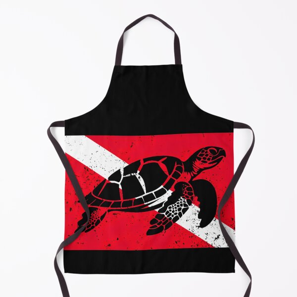 Item preview, Diving Flag and Sea Turtle designed and sold by Yogimeister.