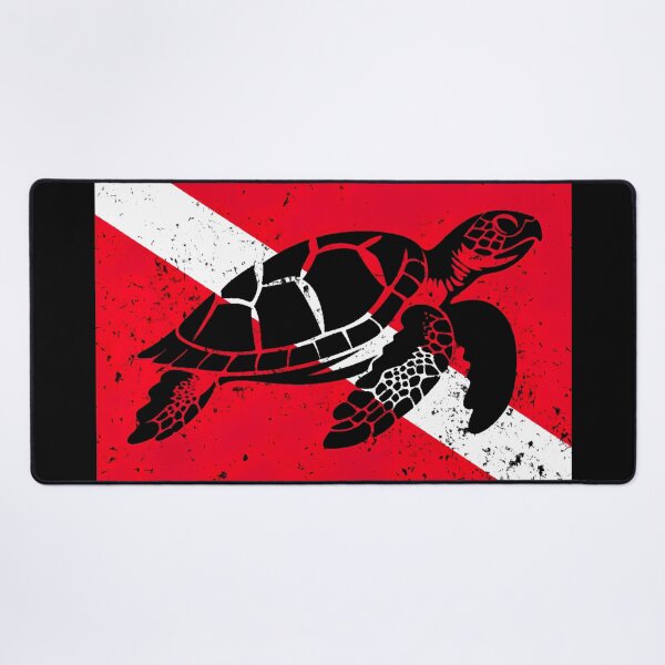 Item preview, Diving Flag and Sea Turtle designed and sold by Yogimeister.