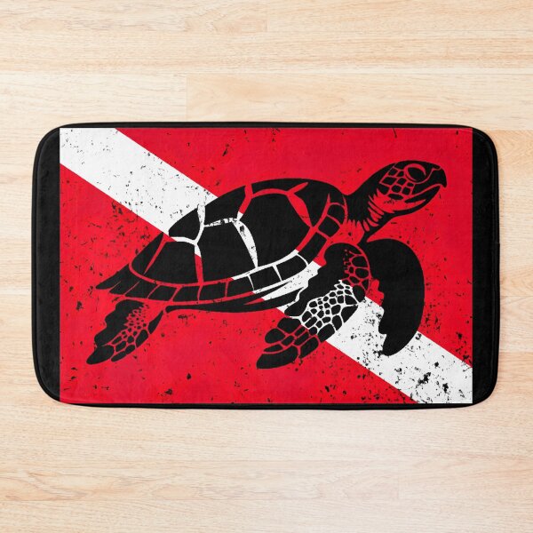 Item preview, Diving Flag and Sea Turtle designed and sold by Yogimeister.