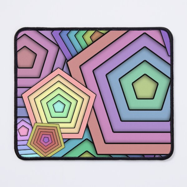 Item preview, Pentagonal Symphony: Overlapping Abstract Elegance designed and sold by EnjoYarty.