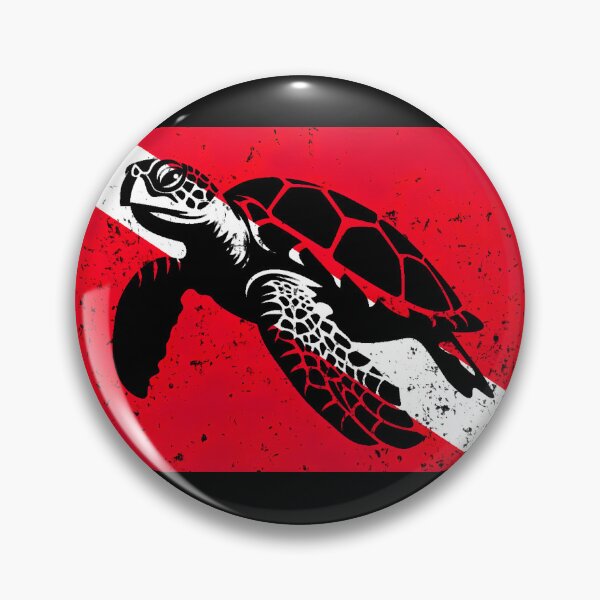 Artikelvorschau, Diving Flag and Sea Turtle entworfen und verkauft von Yogimeister.