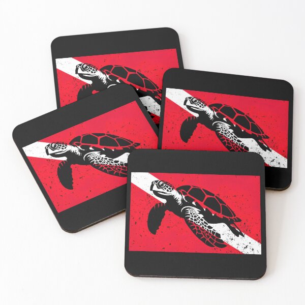 Item preview, Diving Flag and Sea Turtle designed and sold by Yogimeister.