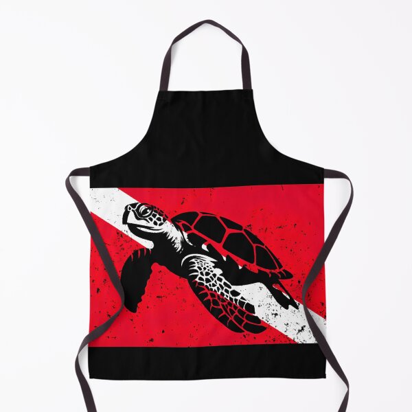 Item preview, Diving Flag and Sea Turtle designed and sold by Yogimeister.