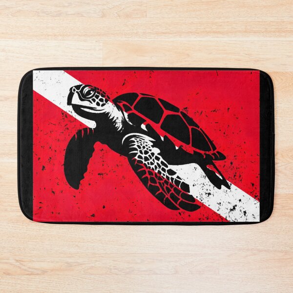 Item preview, Diving Flag and Sea Turtle designed and sold by Yogimeister.