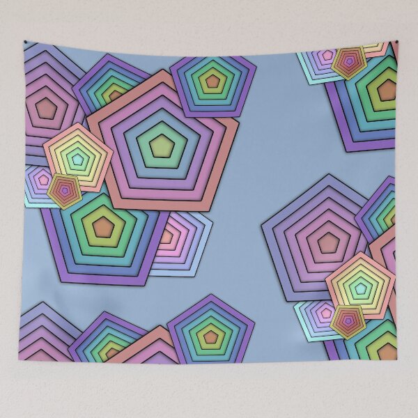Item preview, Pentagonal Symphony: Overlapping Abstract Elegance designed and sold by EnjoYarty.