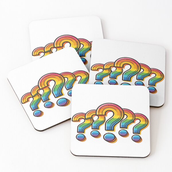Item preview, rainbow question marks designed and sold by Domiska.