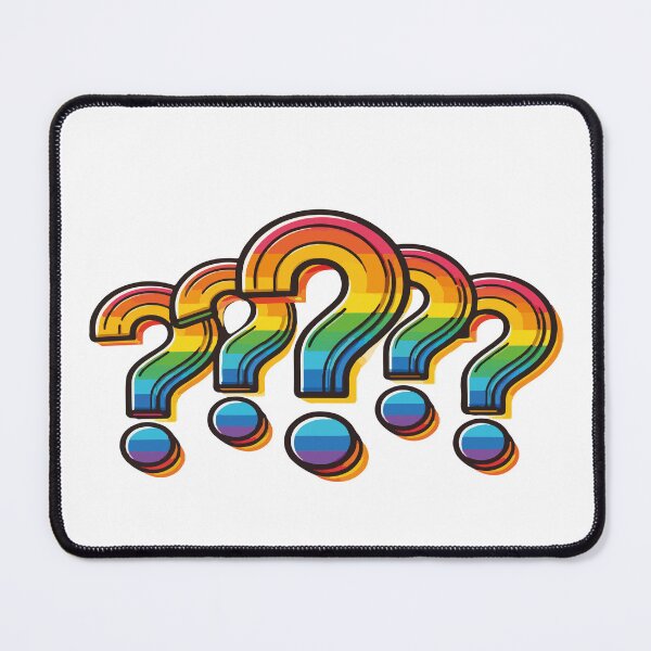 Item preview, rainbow question marks designed and sold by Domiska.