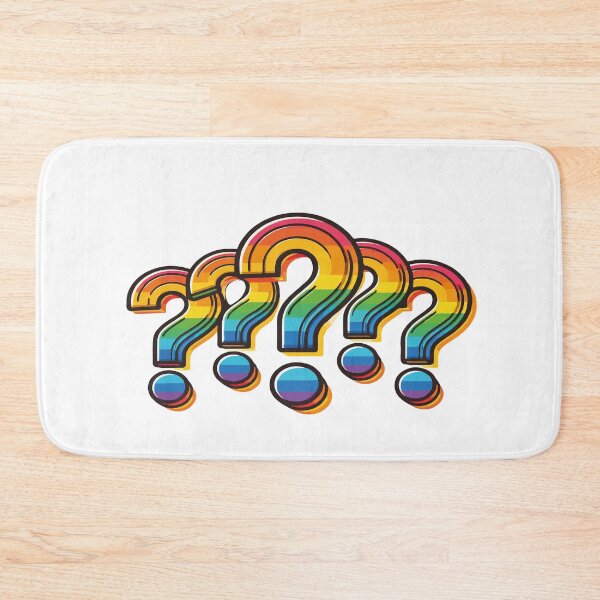 Item preview, rainbow question marks designed and sold by Domiska.