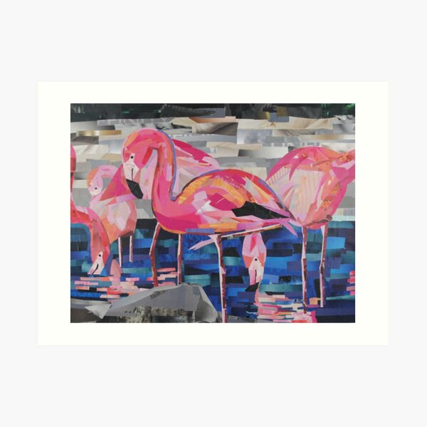 Flamingo Dancers Art Print