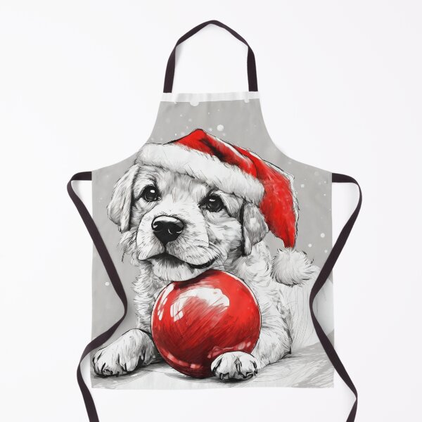 Item preview, Copy of dog with Santa hat and Christmas ball designed and sold by kreativeadern.