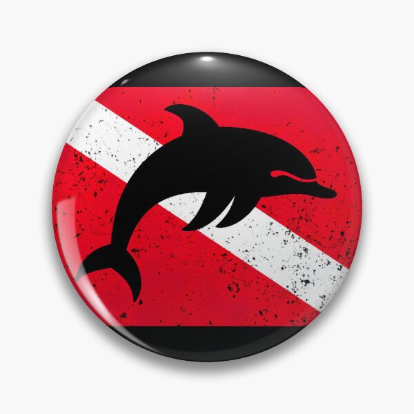 Item preview, Diving Flag and Dolphin designed and sold by Yogimeister.