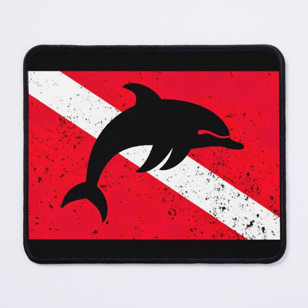 Item preview, Diving Flag and Dolphin designed and sold by Yogimeister.
