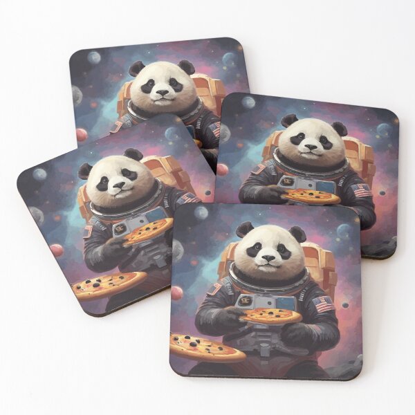 Item preview, Panda Astronaut Eating a Pizza in Space Ver3 designed and sold by thecatcouch.