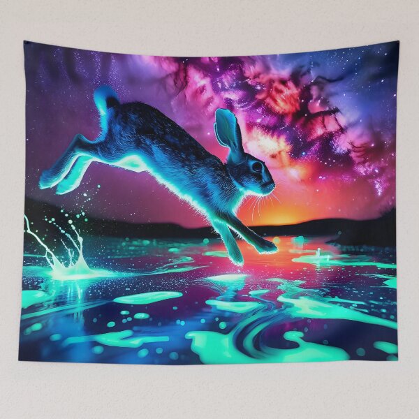 Item preview, Blacklight Style Hare Leap designed and sold by Matt's Artificial Nature.
