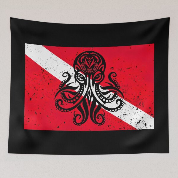 Item preview, Diving Flag and Octopus designed and sold by Yogimeister.