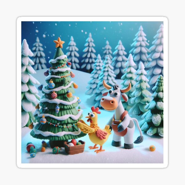 Item preview, Festive Vintage Christmas Tree Decorating Scene designed and sold by CountryBreezes.