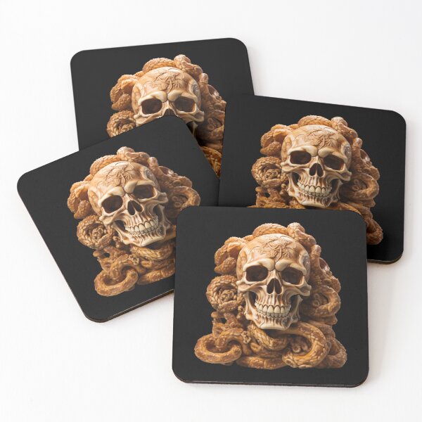 Item preview, Pretzel sculpture of a scary skull designed and sold by AI-Only Creations.