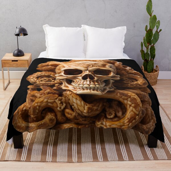 Item preview, Pretzel sculpture of a scary skull designed and sold by AI-Only Creations.