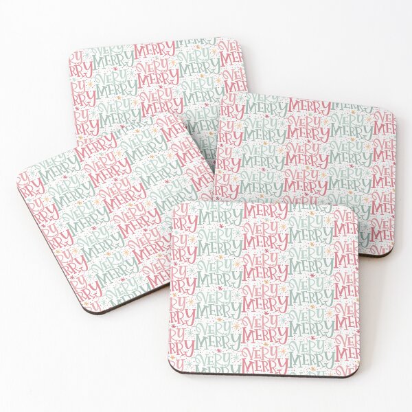Item preview, Very Merry | Pink & Mint designed and sold by Aubergine Designs.