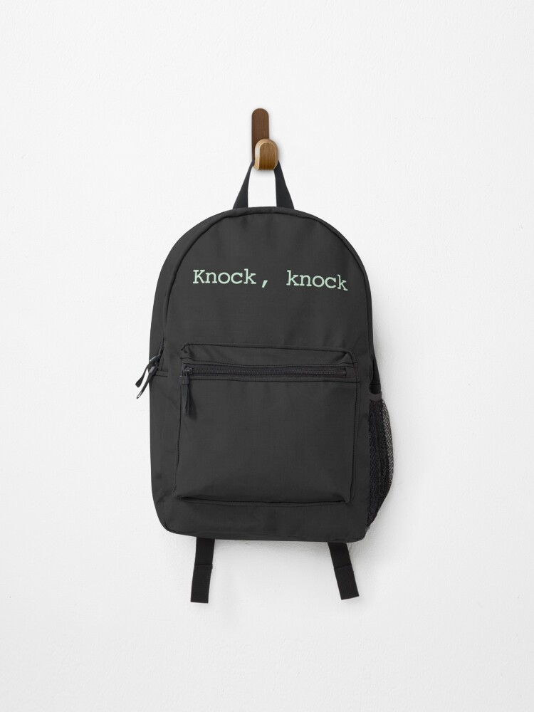 Thumbnail 1 of 3, Backpack, Knock, knock designed and sold by cheatcodestore.