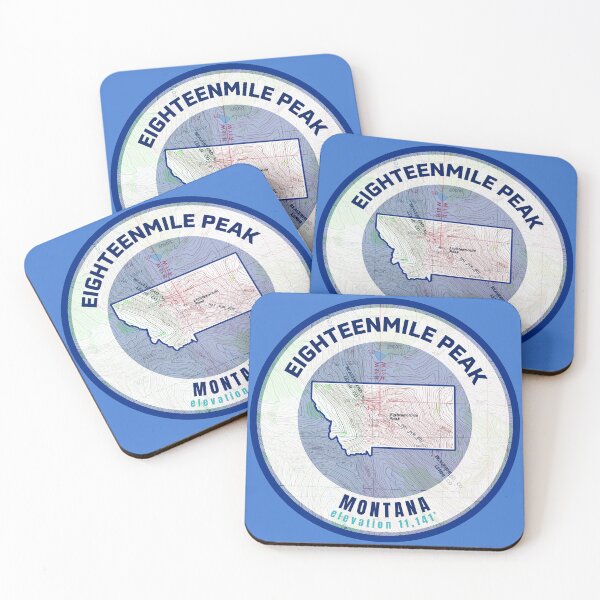 Item preview, Montana Mountain Map - Eighteenmile Peak designed and sold by Willz Designz.