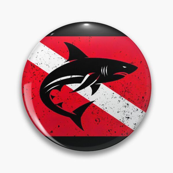 Item preview, Diving Flag and Shark designed and sold by Yogimeister.