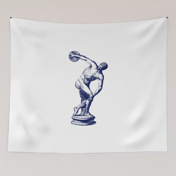 Item preview, Antique Print of the Discus Thrower Greek Sculpture (discobolus) designed and sold by WillowNox7.