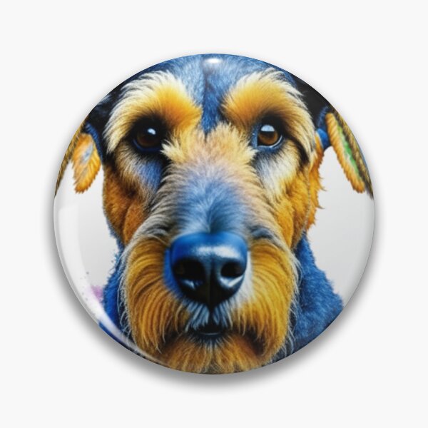 Item preview, Airedale Terrier dog portrait in watercolor. designed and sold by KingJeffCage.