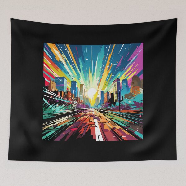 Item preview, Sunrise Surge - Dynamic Cityscape Art Print designed and sold by SmartDesignByBB.