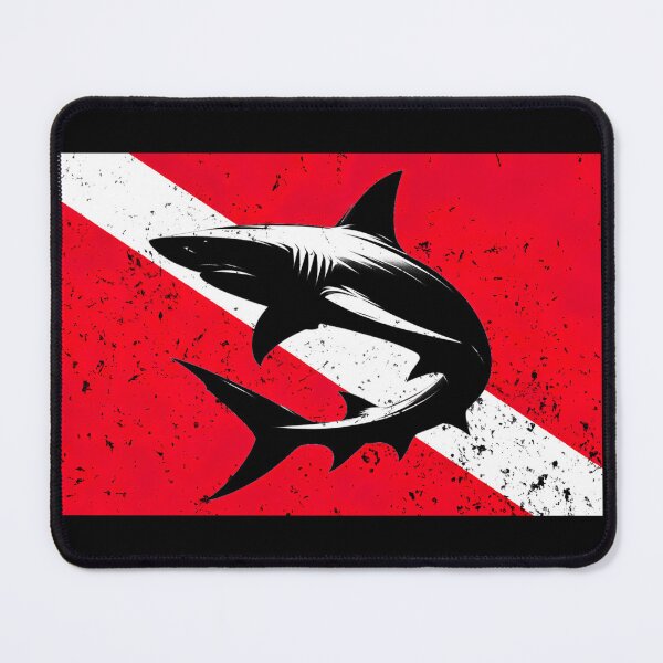 Item preview, Diving Flag and Shark designed and sold by Yogimeister.