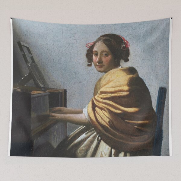 Item preview, johannes vermeer famous painting designed and sold by marti-oryo.
