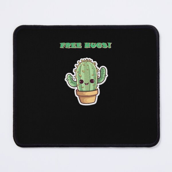 Item preview, Kawaii Cactus with Text "Free Hugs!" designed and sold by KawaiiArtStyle.