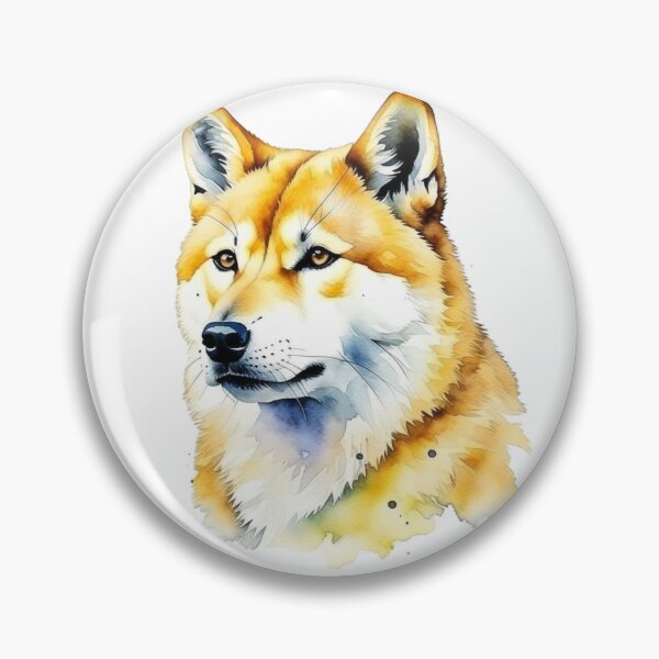 Item preview, Akita dog portrait in watercolor. designed and sold by KingJeffCage.