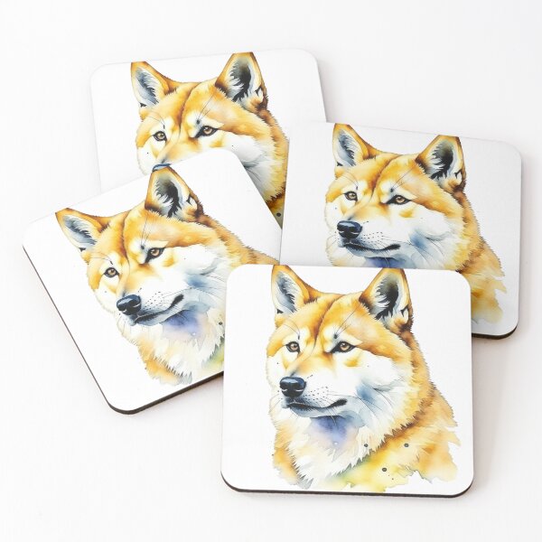 Item preview, Akita dog portrait in watercolor. designed and sold by KingJeffCage.