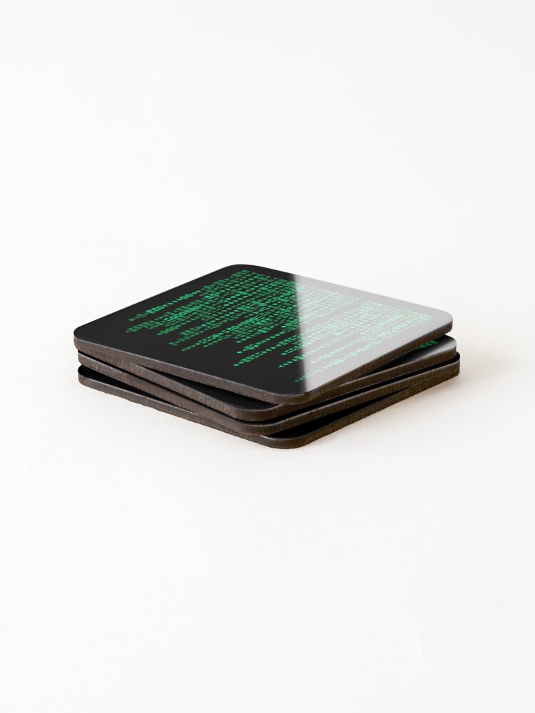 Thumbnail 4 of 5, Coasters (Set of 4), Matrix cheat codes designed and sold by cheatcodestore.