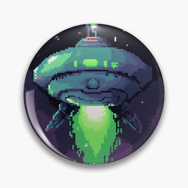 Artikelvorschau, Außerirdisches Raumschiff, 16bit - Pixelkunst entworfen und verkauft von octoboobs.