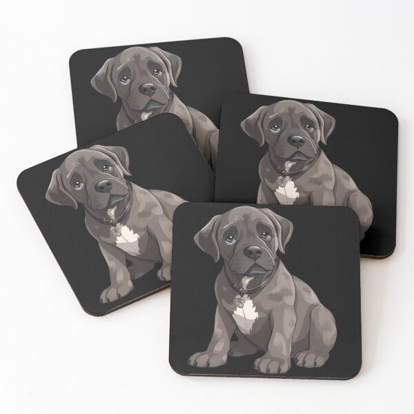 Item preview, Cute Detailed Illustration Of young Italian Mastiff Cane Corso Puppy Dog designed and sold by NBSStore.
