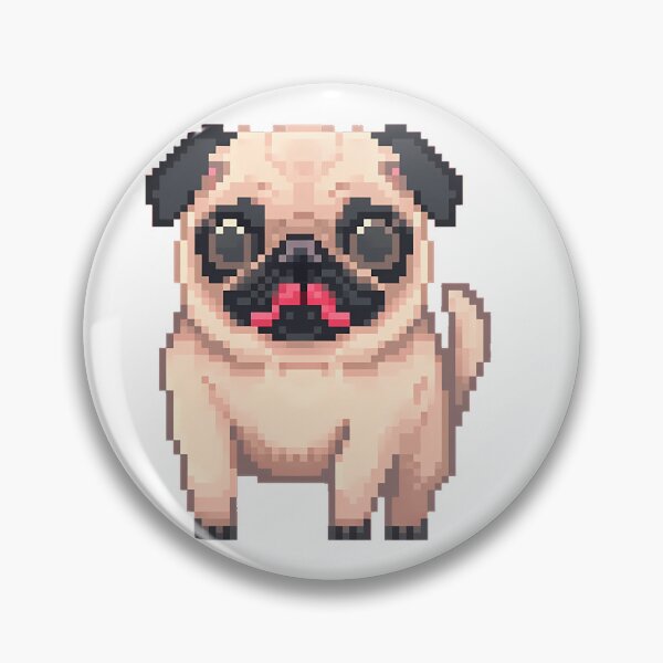 Item preview, Adorable Chubby Pug - Pixel art designed and sold by octoboobs.