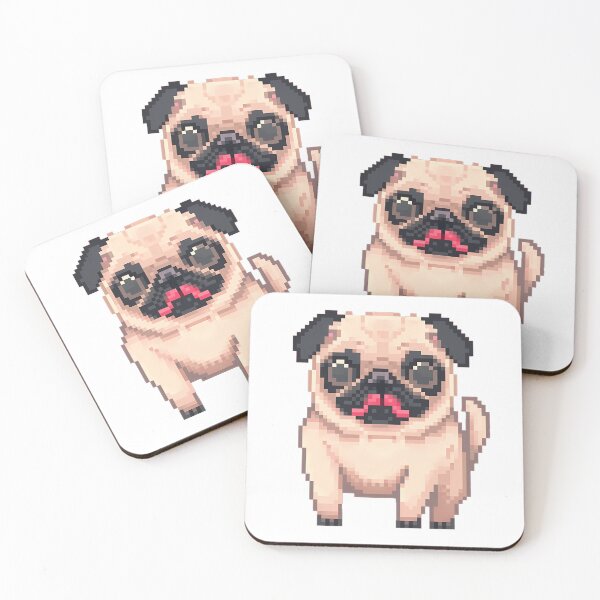 Item preview, Adorable Chubby Pug - Pixel art designed and sold by octoboobs.