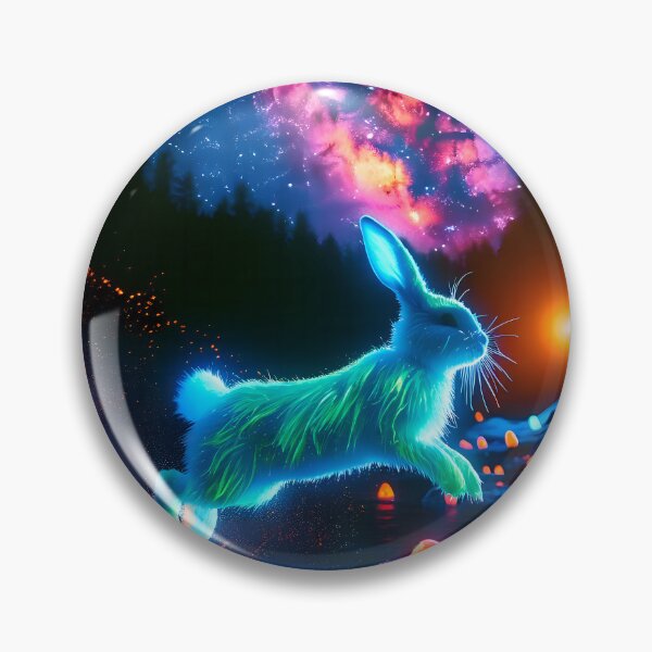 Item preview, Blacklight Style Bunny Luminous Leap designed and sold by Matt's Artificial Nature.