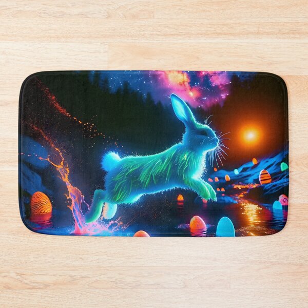 Item preview, Blacklight Style Bunny Luminous Leap designed and sold by Matt's Artificial Nature.