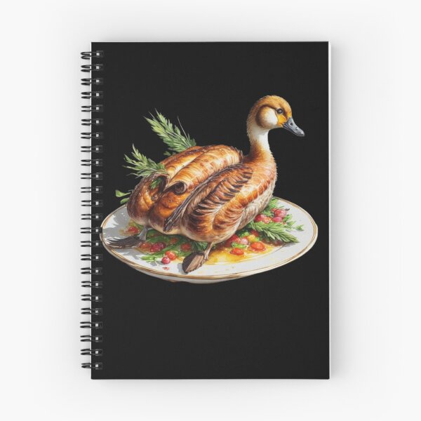 Item preview, "smoked duck recipe" funny duck with fried body on plate.Duck Decoy Painting designed and sold by Obinne.