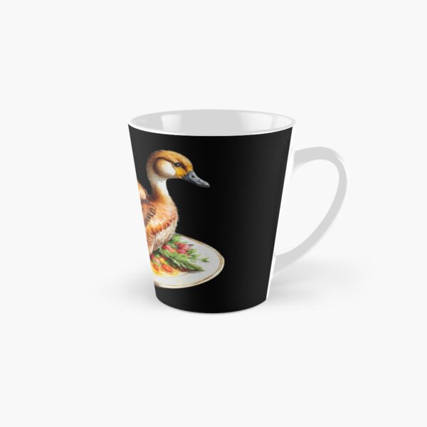 Vista previa del artículo con la obra «"Receta de pato ahumado" pato divertido con cuerpo frito en un plato. Pintura señuelo de pato», diseñado y vendido por Obinne.