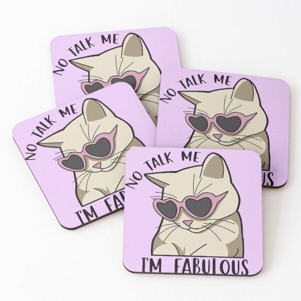 Item preview, Funny cat with glasses meme no talk me I'm fabulous designed and sold by My Favorite Store.