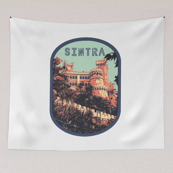 Item preview, Sintra Palace of Pena Illustration Print | Portugal Art designed and sold by Lemomo-artworks.
