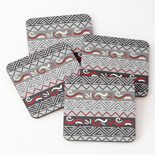 Item preview, Gray and Maroon Christmas pattern with Nordic ornament  designed and sold by trendingatees.