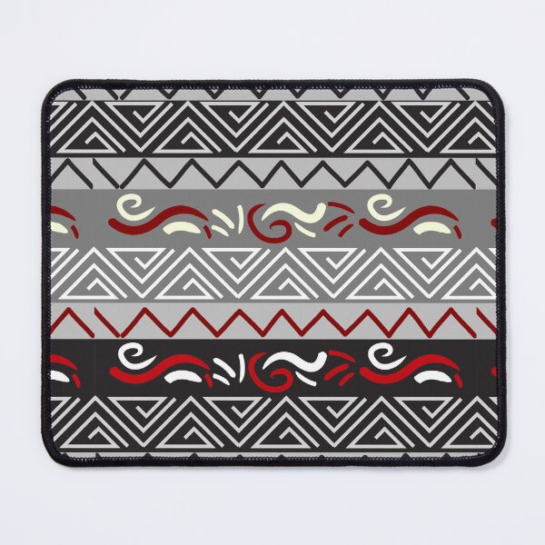 Item preview, Gray and Maroon Christmas pattern with Nordic ornament designed and sold by trendingatees.