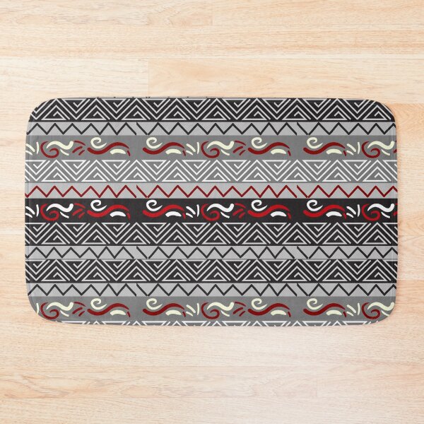 Item preview, Gray and Maroon Christmas pattern with Nordic ornament  designed and sold by trendingatees.